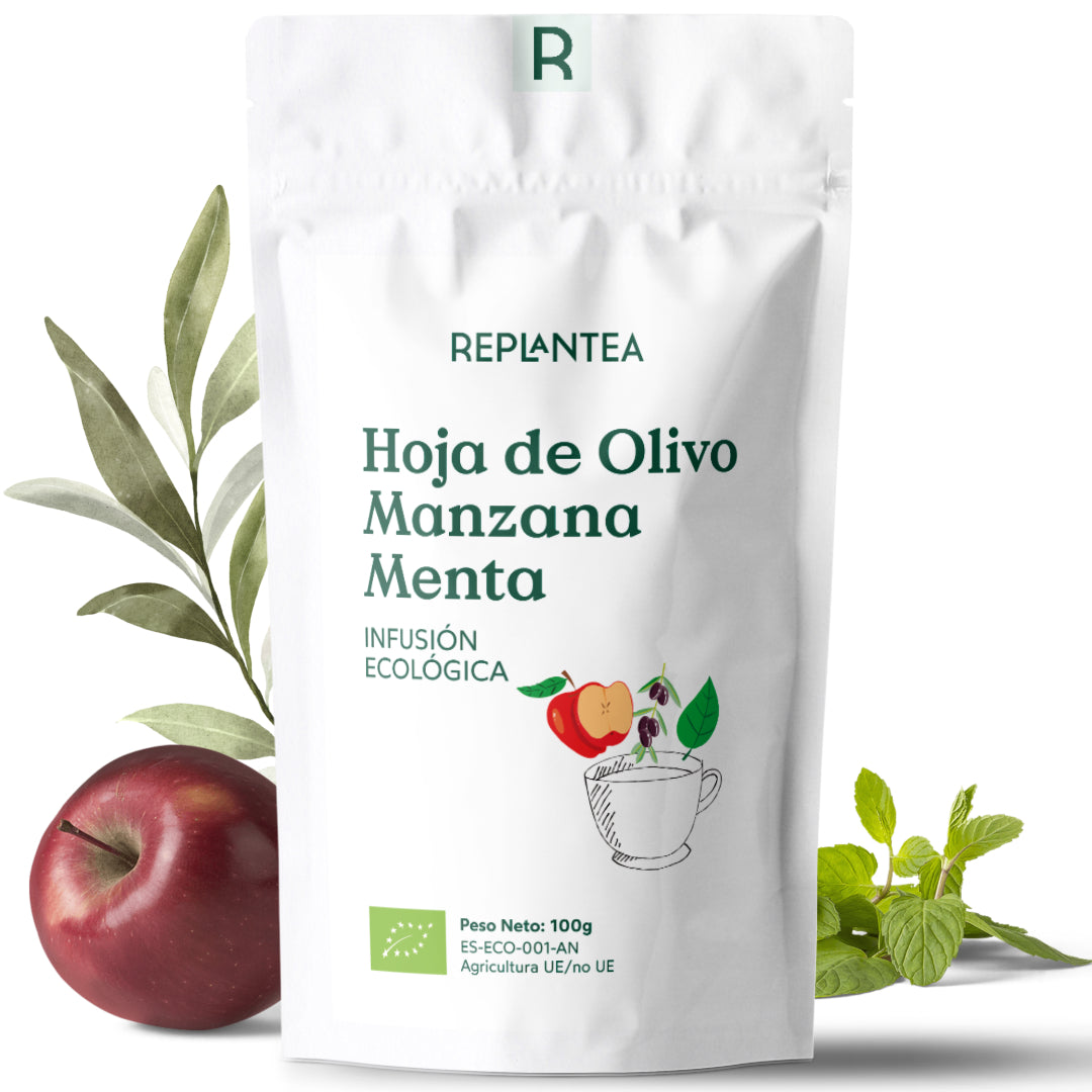 Organic Olive Leaf, Apple & Mint Herbal Tea100g