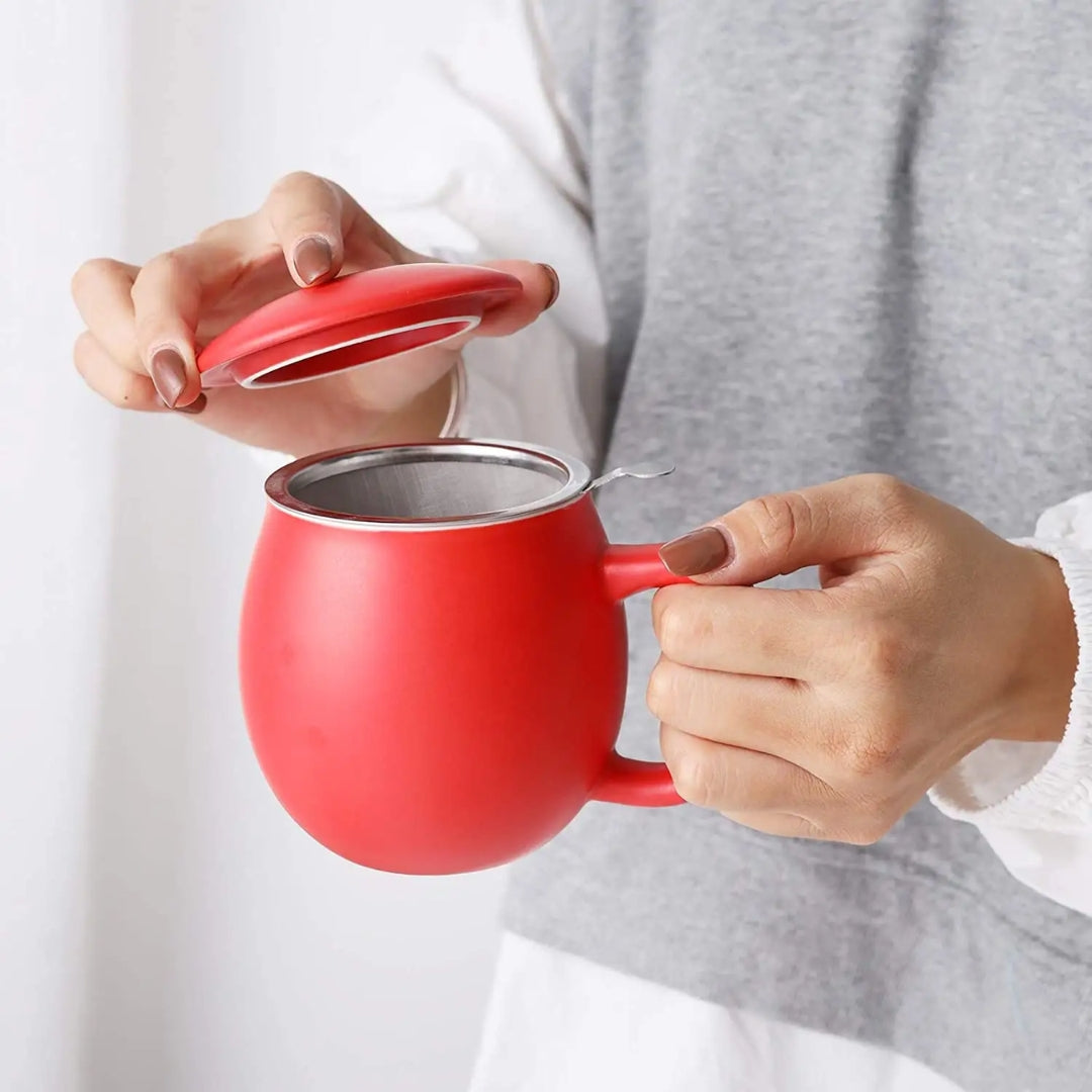 Zaara Red Porcelain Tea Cup