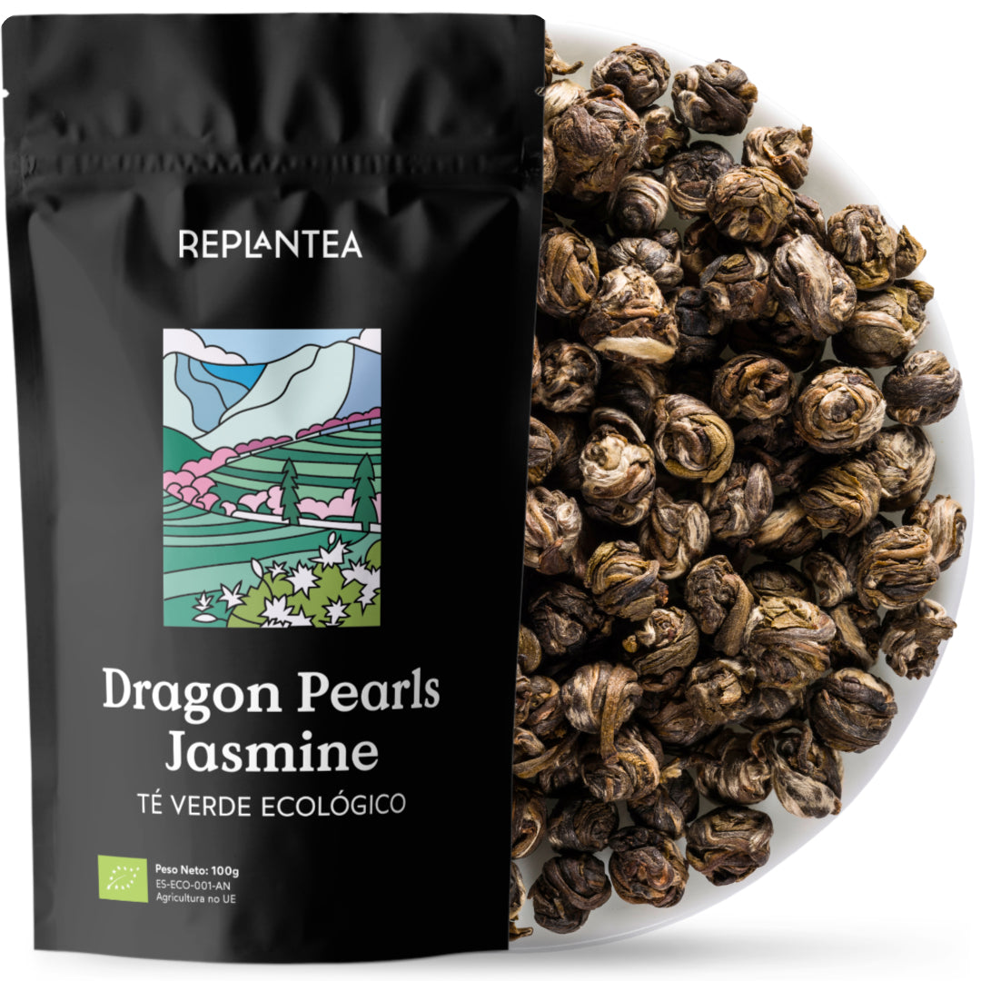 Chá Verde Biológico Dragon Pearls Jasmine 100g