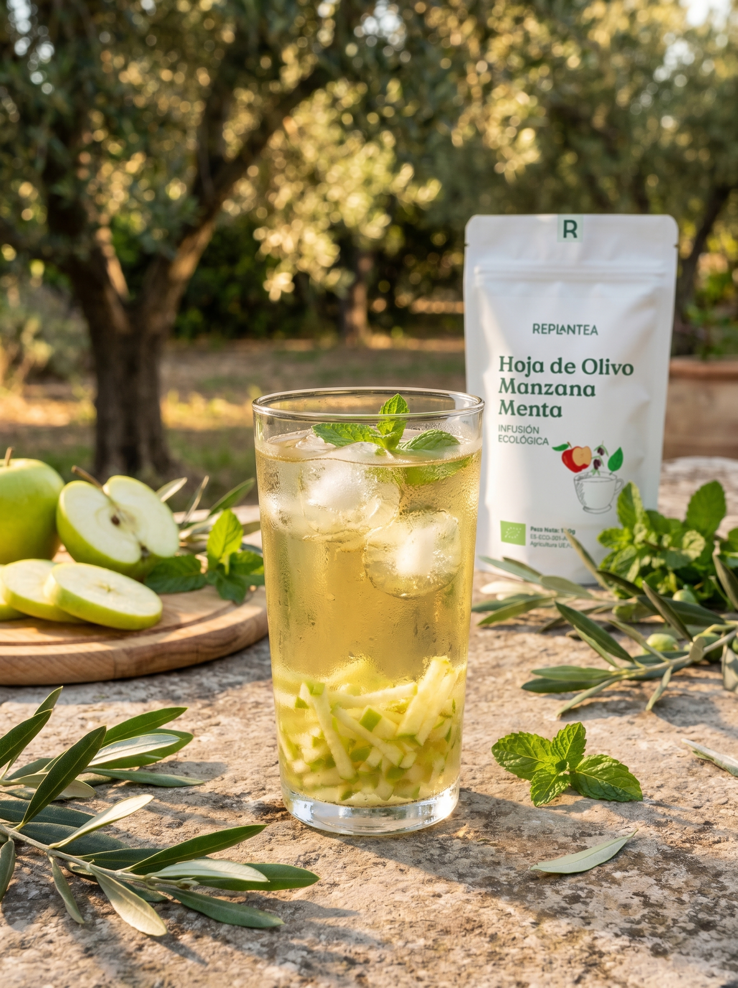 Organic Olive Leaf, Apple & Mint Herbal Tea100g