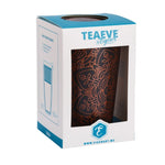 Taza Tisanera de Porcelana de Doble Pared Mandala Ebony